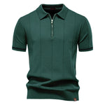 Polo de Meio Zíper - Textura Vertical