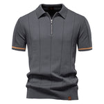 Polo de Meio Zíper - Textura Vertical
