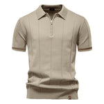Polo de Meio Zíper - Textura Vertical