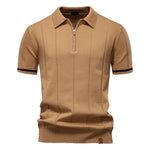 Polo de Meio Zíper - Textura Vertical