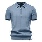 Polo de Meio Zíper - Textura Vertical