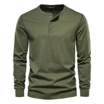 Camisa Henley - Mistura Suave Respirável