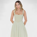 Maribel - Vestido Midi decote quadrado