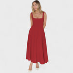 Maribel - Vestido Midi decote quadrado