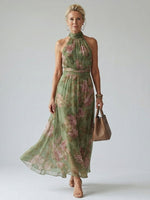 Mirelle | Vestido Midi com Alças e Pregas