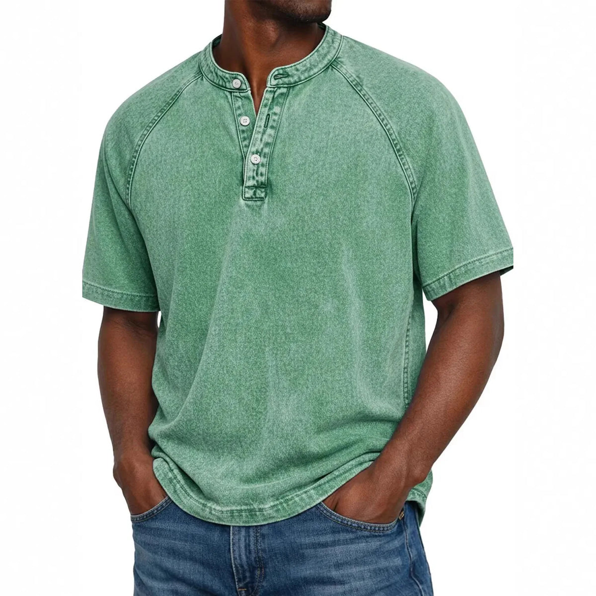 Pedro - T-Shirt Vintage com Botões