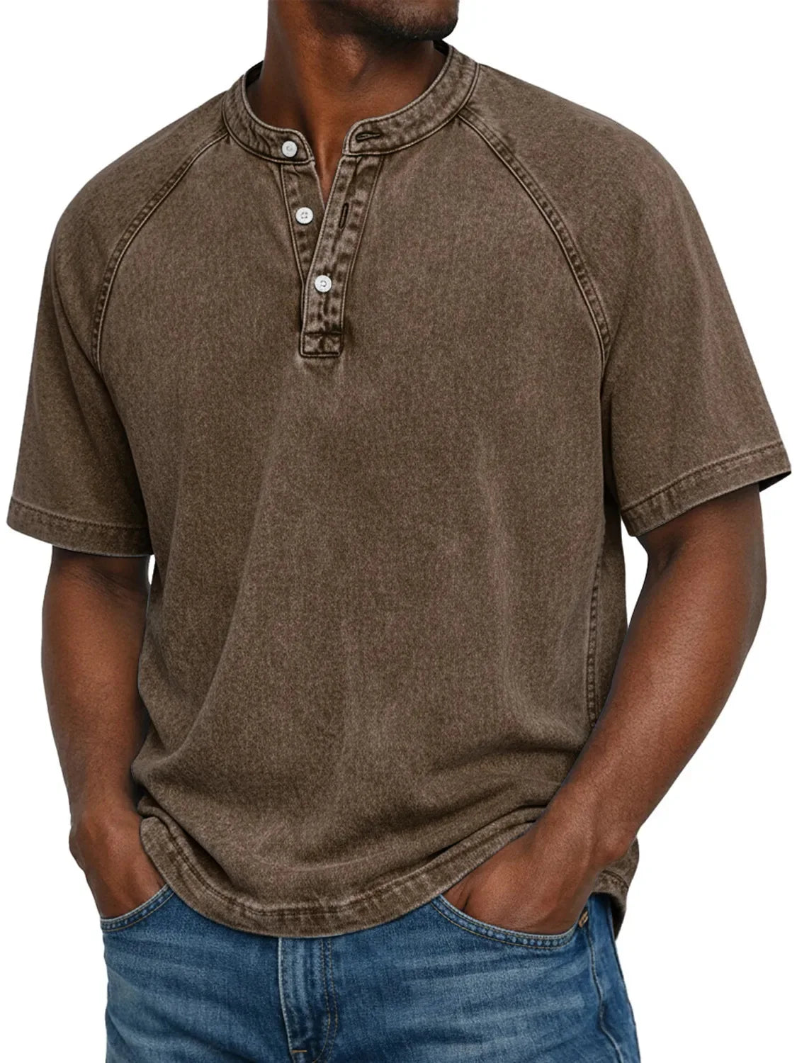 Pedro - T-Shirt Vintage com Botões