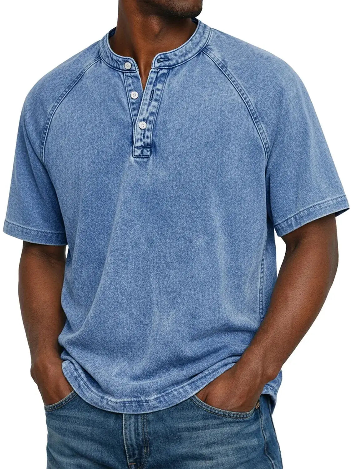 Pedro - T-Shirt Vintage com Botões