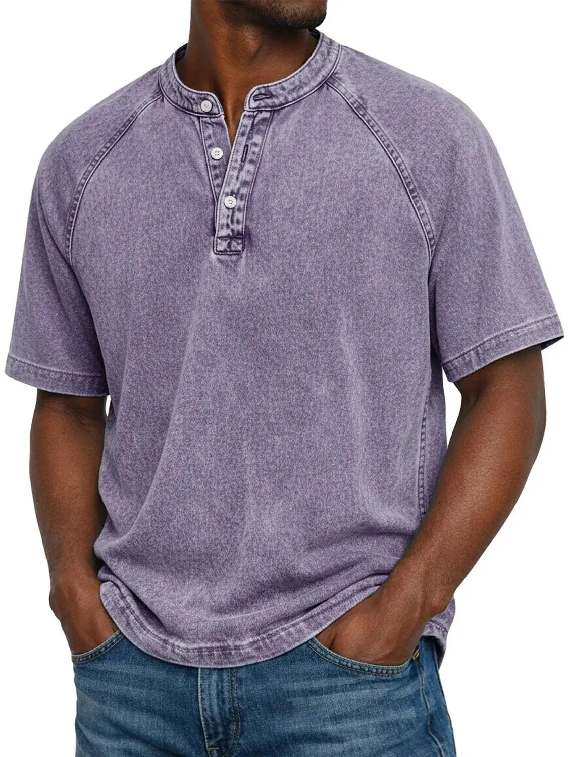 Pedro - T-Shirt Vintage com Botões