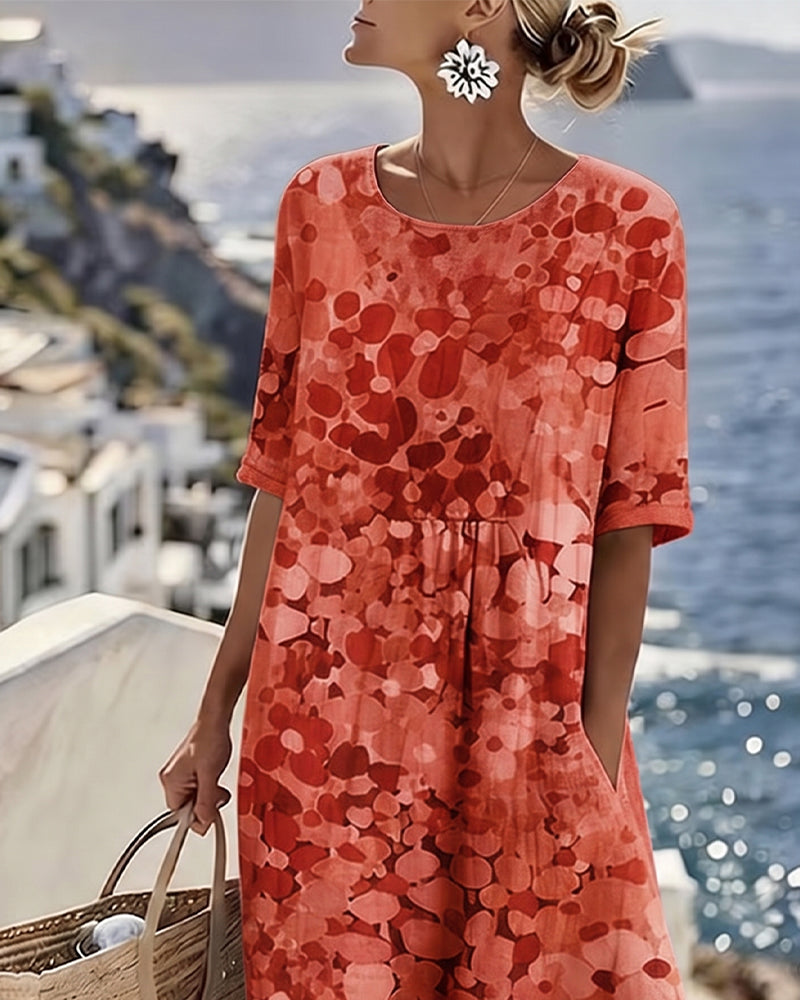 Fatima- Vestido Midi Estampado