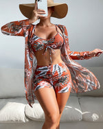 Laluna® | Conjunto de Bikini de 3 Peças com Estampa