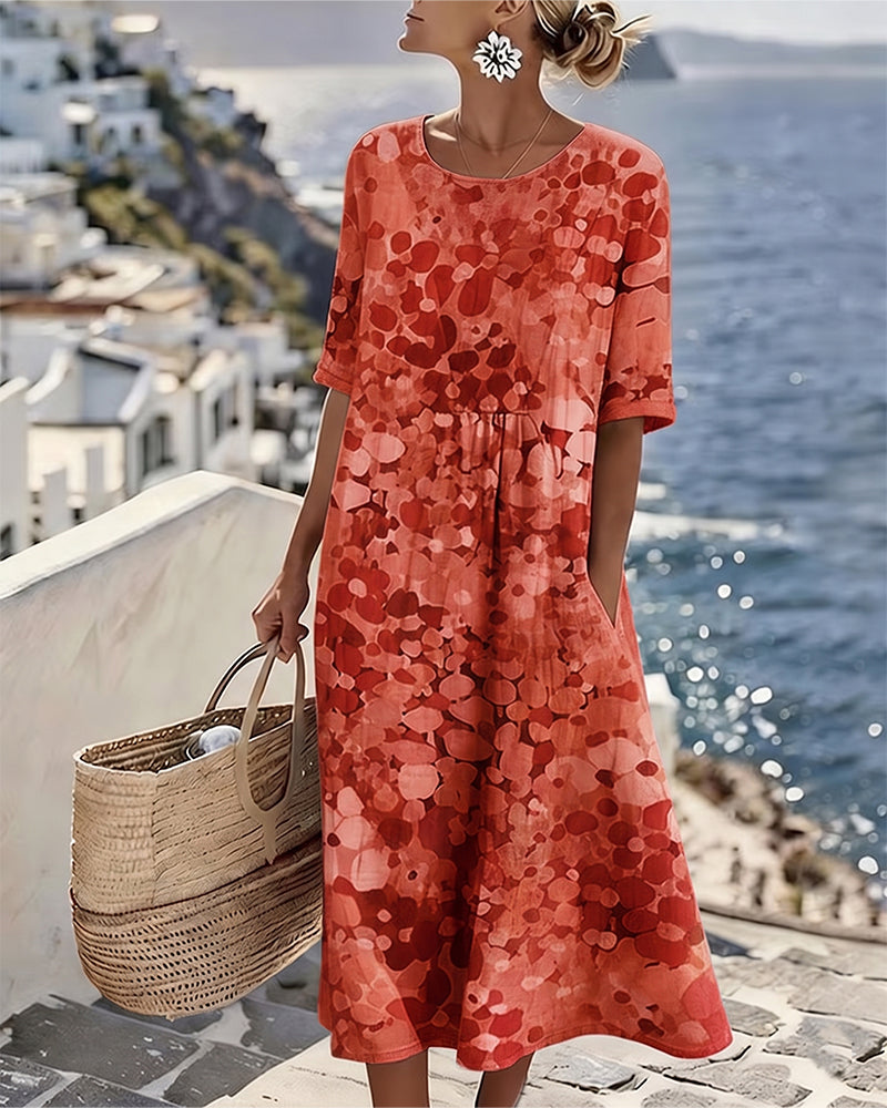 Fatima- Vestido Midi Estampado
