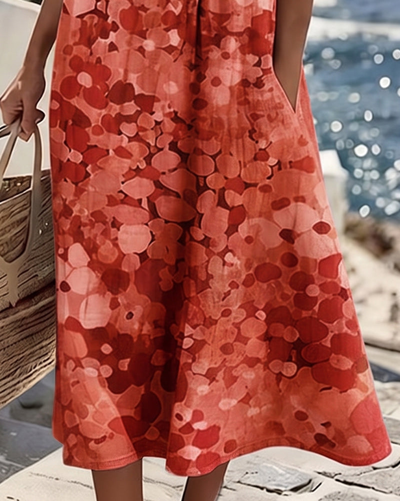 Fatima- Vestido Midi Estampado