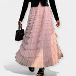 Saia Elegante com Detalhe de Tule