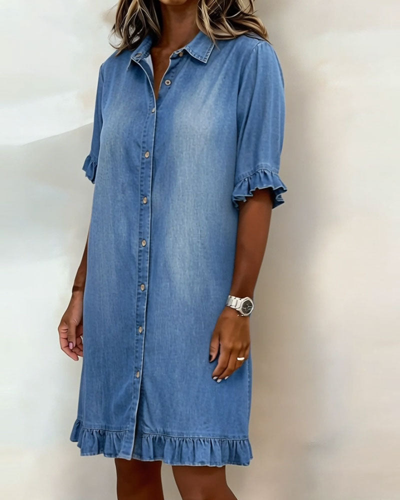 Mariana- Vestido de ganga confortável