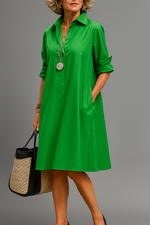 Renata| Elegante e estilosa vestido midi
