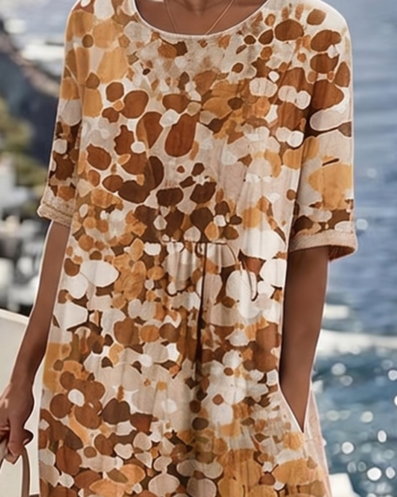 Fatima- Vestido Midi Estampado