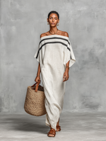 Vestido Maxi Minimalista em Linho