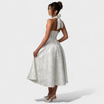 Efi - Vestido midi texturado