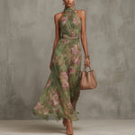 Filipa - Vestido Longo Halter Floral