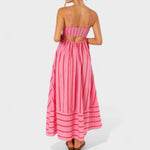 Isabel - Vestido comprido às riscas