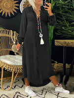Helena - Vestido Camisa de Denim Casual Elegante