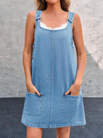 Irís - Vestido de Alças em Denim Casual