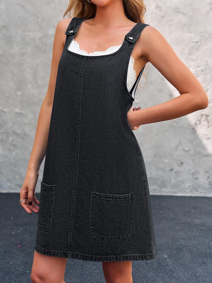 Irís - Vestido de Alças em Denim Casual